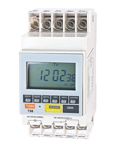 ТЭ8A-1мин/7дн-8on/off-16А-DIN TDM (SQ1503-0002). Таймер электронный. TDM ЕLECTRIC в Бердске