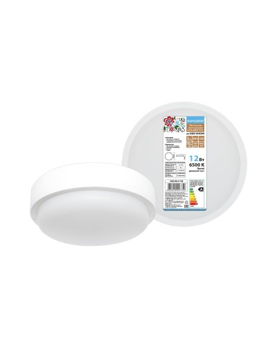 ДПП 3901 12Вт 6500К IP65 белый круг (SQ0366-0140). Светодиодный светильник LED. TDM ЕLECTRIC в Бердске