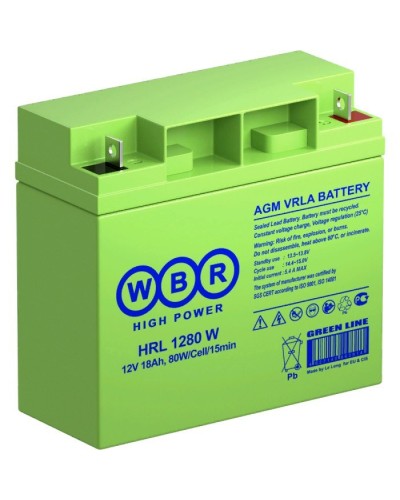 WBR HRL1280W. Аккумулятор герметичный свинцово-кислотный. WBR в Бердске