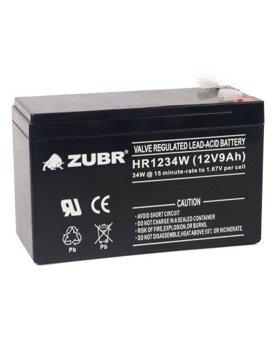 ZUBR HR 1234W (12V, 9Ah). Аккумулятор герметичный свинцово-кислотный. ZUBR в Бердске
