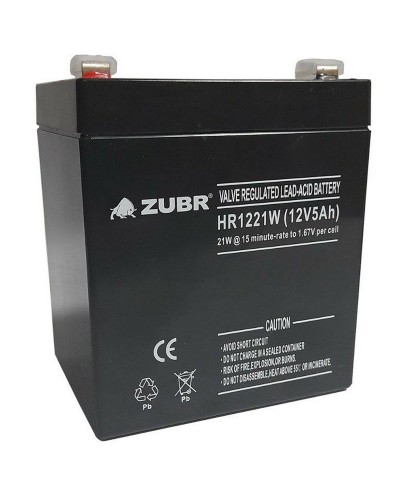 ZUBR HR 1221W (12V, 5Ah). Аккумулятор герметичный свинцово-кислотный. ZUBR в Бердске