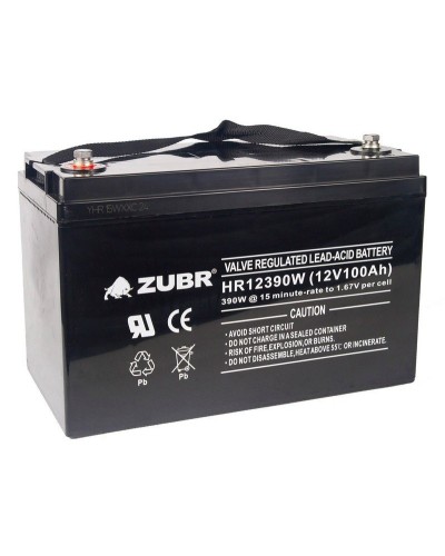 ZUBR HR 12390W (12V, 110Ah). Аккумулятор герметичный свинцово-кислотный. ZUBR в Бердске