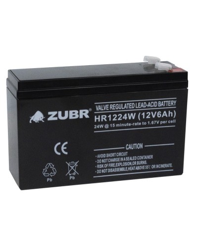 ZUBR HR 1224W (12V, 6Ah). Аккумулятор герметичный свинцово-кислотный. ZUBR в Бердске