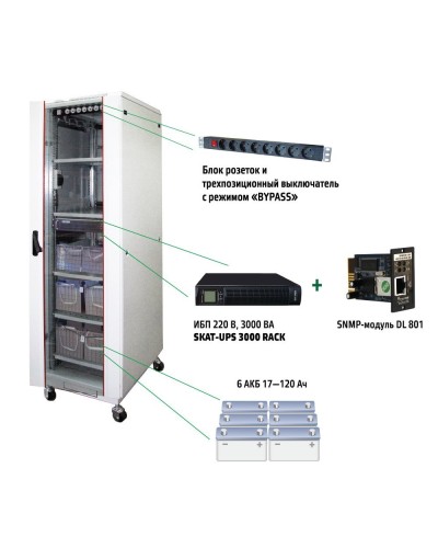SKAT UPS 3000 SNMP (467). Комплекс бесперебойного питания. Бастион в Бердске