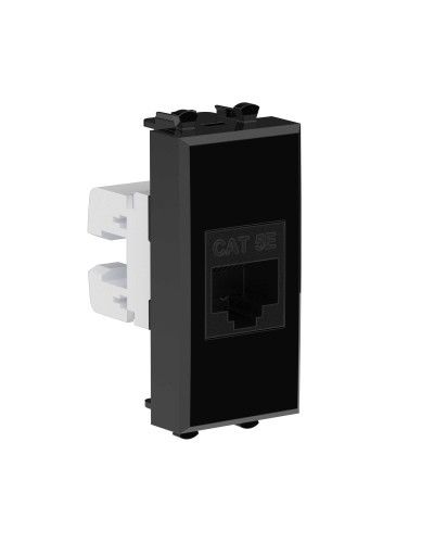 Розетка RJ-45, кат.5E, Avanti, 1 модуль, черный квадрат (4402661): Розетка компьютерная модульная в Бердске