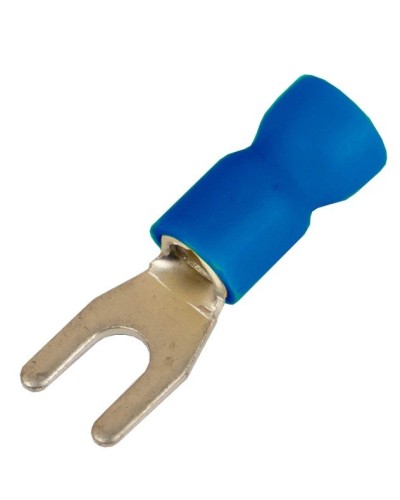 Наконечник вилочный НВИ 1,5-2,5 М4 (D4,3мм) (100 шт) (2B14P-EE-PVC). Наконечник вилочный с изолированным фланцем ПВХ. ДКС в Бердске