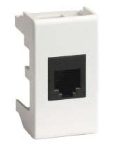 Розетка RJ-45 Viva 1 модуль белая (45048): Розетка компьютерная экранированная с одним разъёмом в Бердске
