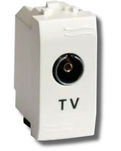 Розетка TV универсальная Brava 1 модуль белая (76721B): Розетка TV в Бердске