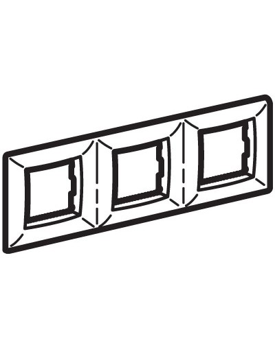 Рамка на 2+2+2 модуля (трехместная), слон. кость (75013O): Рамка трехместная, Brava в Бердске