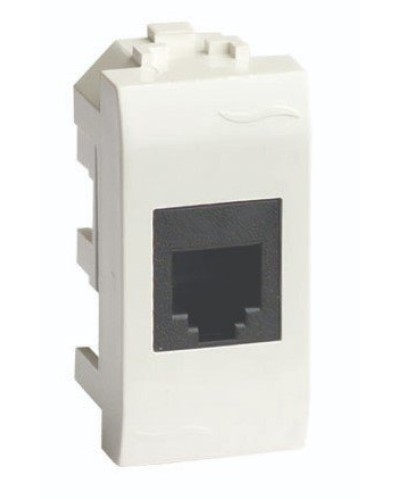 Розетка RJ-45 Brava 1 модуль слоновая кость (75654S): Розетка компьютерная с одним разъёмом в Бердске