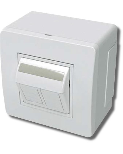Коробка в сборе с 2 розетками RJ45, кат.5е, белая (10656): Коробка в сборе в Бердске