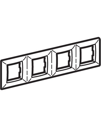 Рамка на 2+2+2+2 модуля (четырехместная), белая (75014W): Рамка четырехместная, Brava в Бердске