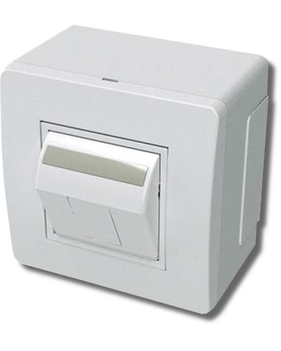 Коробка в сборе с 1 розеткой RJ45, кат.5е, белая (10665): Коробка в сборе в Бердске