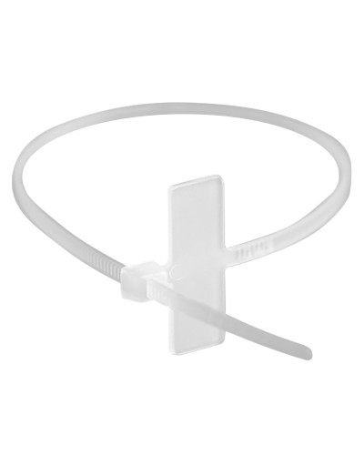 Хомут 2,5x110 белый (100шт) (252110SR-M): Хомут маркировочный, горизонтальная табличка под замком 20x9 в Бердске
