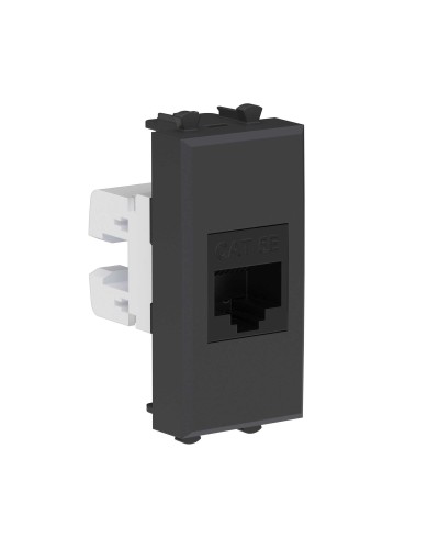 Розетка RJ-45, кат.5E, Avanti, 1 модуль, черный матовый (4412661): Розетка компьютерная модульная в Бердске