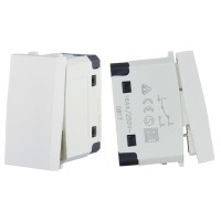 Переключатель с двух мест 45х22,5мм, белый LK45 (850204). Переключатель с двух мест (схема 6). Экопласт