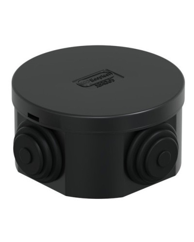 Коробка JBR065 D=65х35, 4 вых., IP44, черная (44004BL-1). Коробка монтажная. Экопласт в Бердске