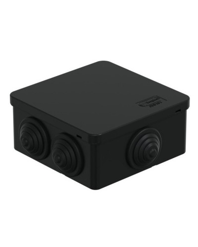 Коробка JBS101 100х100х55, 6 вых., IP55, черная (44037BL-1). Коробка монтажная. Экопласт в Бердске