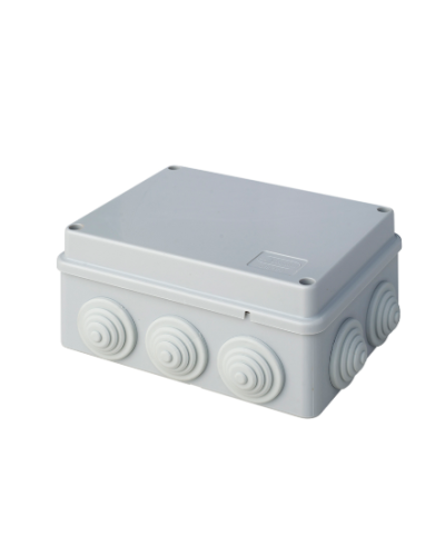 Коробка JBS150 150х110х70, 10 вых., 5P (1,5…6мм²) серая (43029HF-GR). Коробка монтажная, огнестойкая, без галогена. Экопласт в Бердске