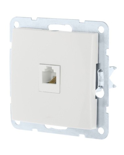 Розетка RJ-45 кат. 5е с накладкой, белый LK60 (866104-1). Розетка компьютерная. Экопласт в Бердске