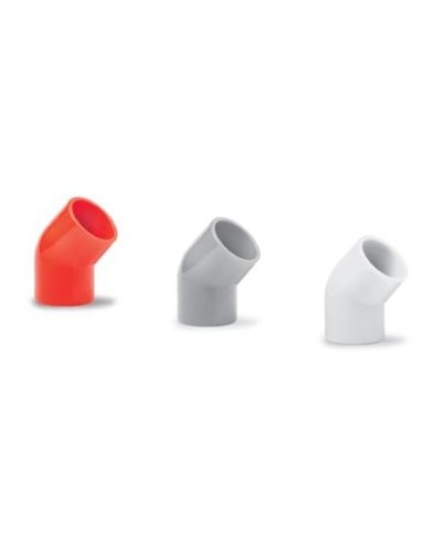 Ecoplast поворот 45гр., для аспирационной системы D25, АБС, белый (10 шт) (49225-10W). Поворот для аспирационной системы. Экопласт в Бердске