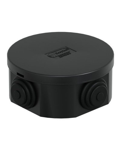 Коробка JBR080 D=80х40, 4 вых., IP44, черная (44005BL-1). Коробка монтажная. Экопласт в Бердске