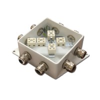КМ-О (10к*6,0)-IP66-120х120, восемь вводов: Коробка монтажная огнестойкая