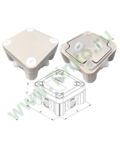 КМ-1010(П)-IP55. Коробка монтажная. Гефест в Бердске