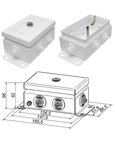 КМ IP55-0812 (без DIN рейки). Коробка монтажная электротехническая. Гефест в Бердске
