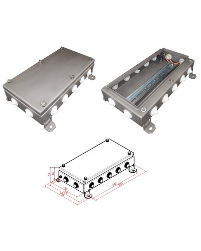 КМ IP55-1530, 14 вводов, нержавейка. Коробка монтажная электротехническая. Гефест в Бердске