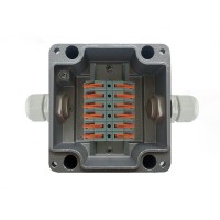 МКС Мороз, 2В, с клеммниками REXANT, IP66/IP68. Коробка коммутационная металлическая. Магнито-Контакт