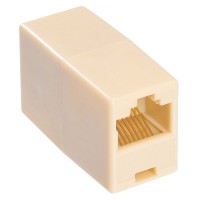 RJ-45 (розетка)-RJ-45 (розетка) (бежевый): Разъем распределительный
