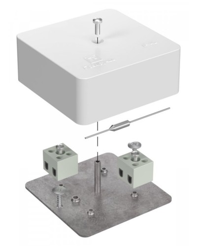Коробка огнестойкая 75х75х30 (40-0450-FR2.5-4-П). Коробка огнестойкая для открытой установки. Промрукав в Бердске